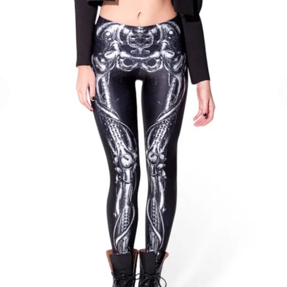 Blackmilk Pants - Blackmilk Mechanical Bones leggings
